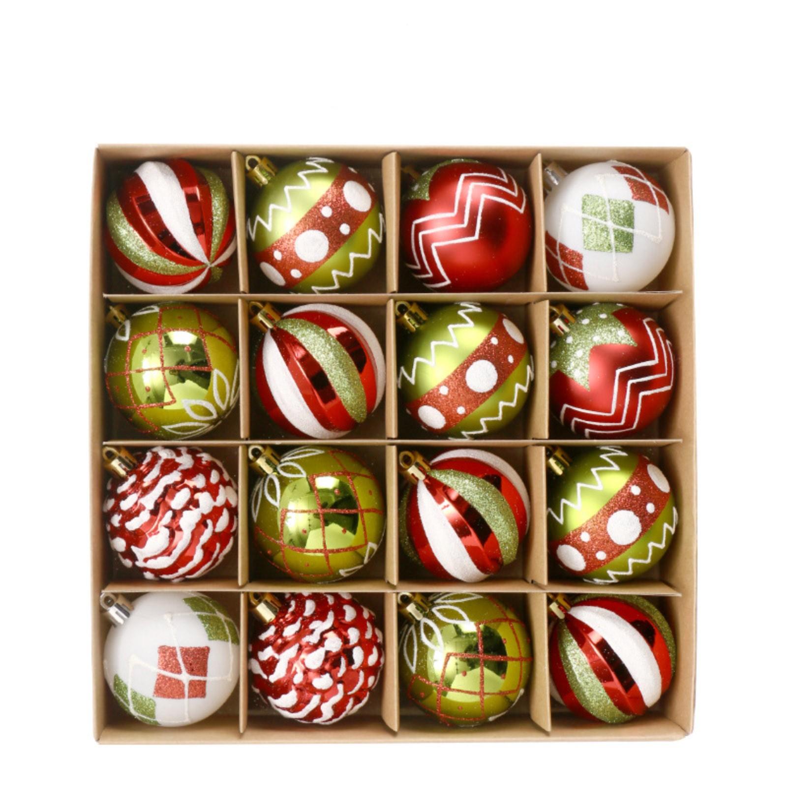 

Рождественский прозрачный расписной набор рождественских шаров подарочная коробка One Size зелёный