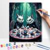 Disney Cheshire Cat tea party oil painting art painting kit handmade diy gift home decoration wall art craft set for living room decor