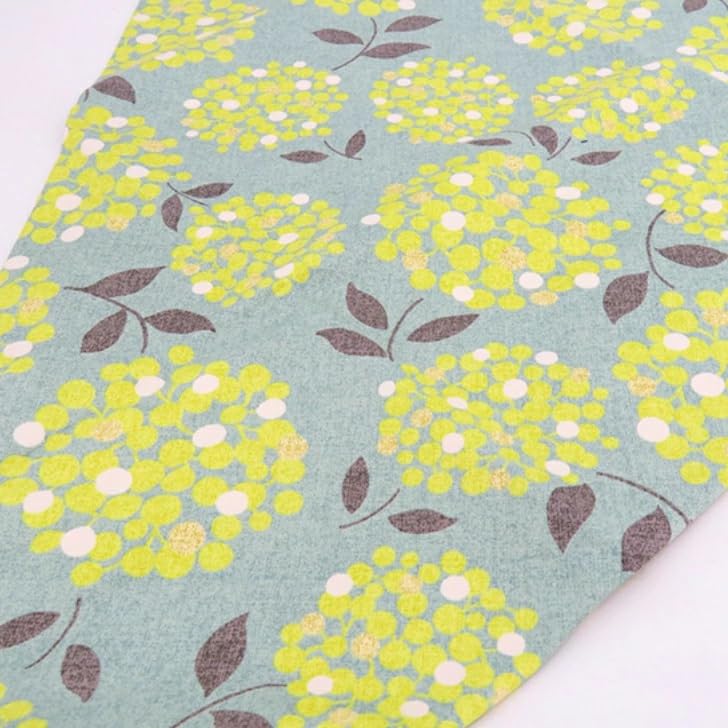 Large Cotton Furoshiki Furoshiki with Floral Perfect as a or Eco Made in Green 100% (Yusoku) (150cm) Pattern, Sub-Bag Bag, Japan,