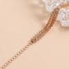 Layered Tassels Crossed Body Jewelry Gold Chest Chain For Women Music Festivals Nightclub Outings Bikini Accessories