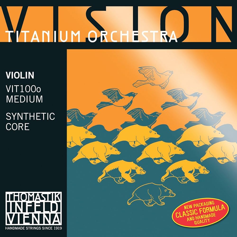 Thomastik Vision Titanium Solo Violin String G String Synthetic Core 4/4 Silver VIT04