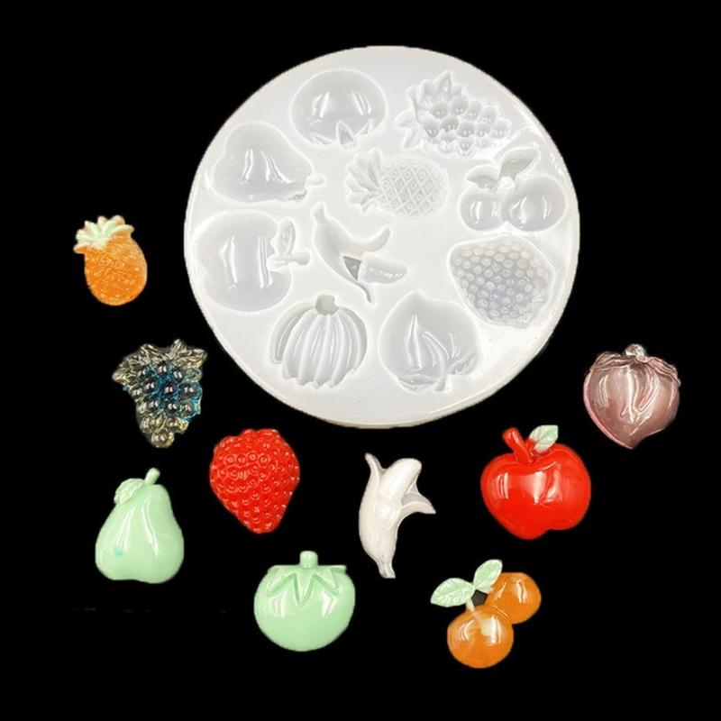 Creative Silicone Casting Molds Necklace Molds Silicone Texture Perfect for Necklace and Earrings with Fruit Shape