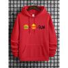 Autumn Winter Creative Fun Fast Food Burger Fries Pattern Print Hooded Sweatshirt Loose Comfortable Casual Sport Long Sleeves Hoodies
