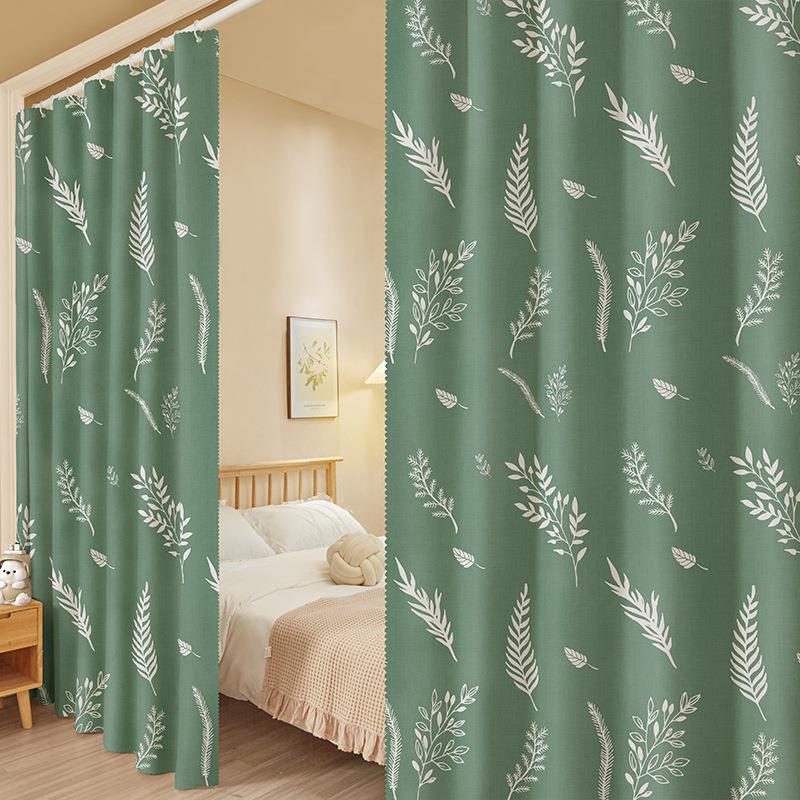 Punch-Free Movable Room Divider Curtain for Bedroom Privacy