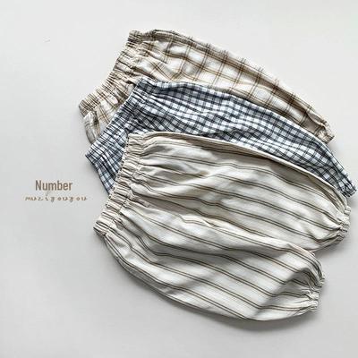 So stilvoll: Moskitodichte karierte Sommerhose für Jungen & Mädchen – Trendige, leichte und vielseitige Kinderbekleidung im koreanischen Stil.