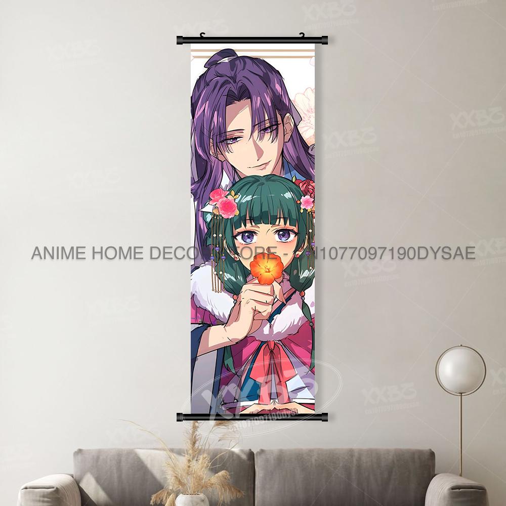 Japanse Anime The Apothecary Diaries Woondecoratie Hangend Schildersdoek Canvas Print Wandkunst Rolletjes Afbeelding Kamer Decoratie Poster (as the picture,25x75cm(10x30inch))