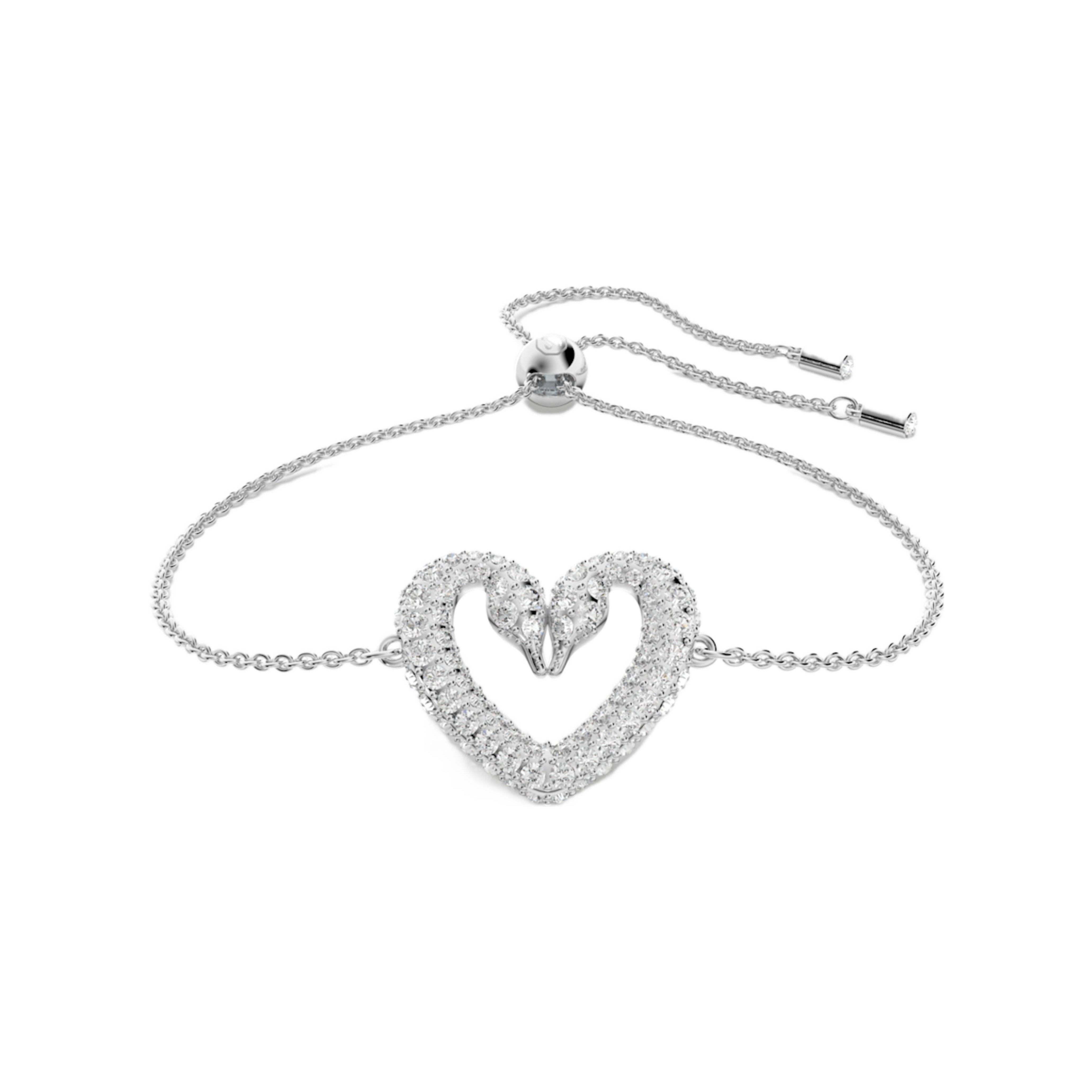 Swarovski Una Heart-Shaped Crystal Bracelet Women bracelet White 5625534 Box (Random Color)