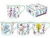 Komplet 4 Kubki Porcelanowe Meadow Time Łąka Kwiaty Zestaw Do Kawy