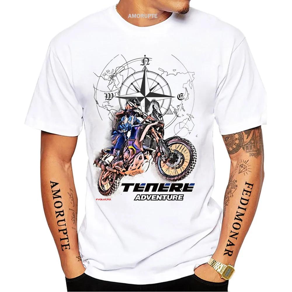 2025 New Tenere 700 Adventure SuperTenere 1200 Sport T-shirt Men Short Sleeve Ride Motorcycle T-Shirt Hip Hop Boy Riding  Tees