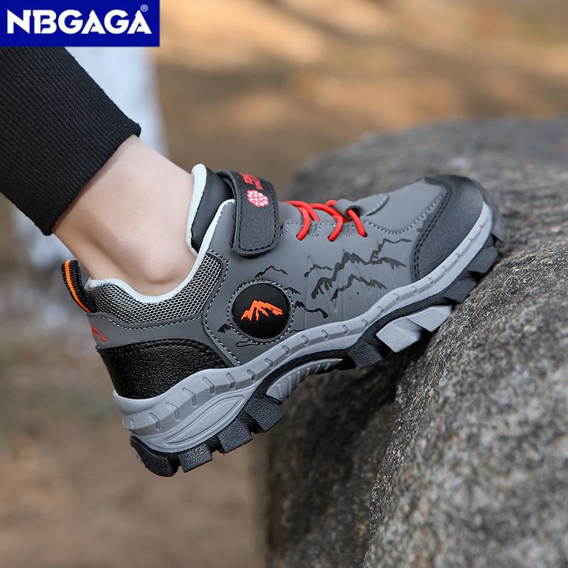Children's Fashion Hiking Boots Boys' Sport Running Sneake Anti-Collision Non-Slip Athletic Outdoor Trekking Shoes