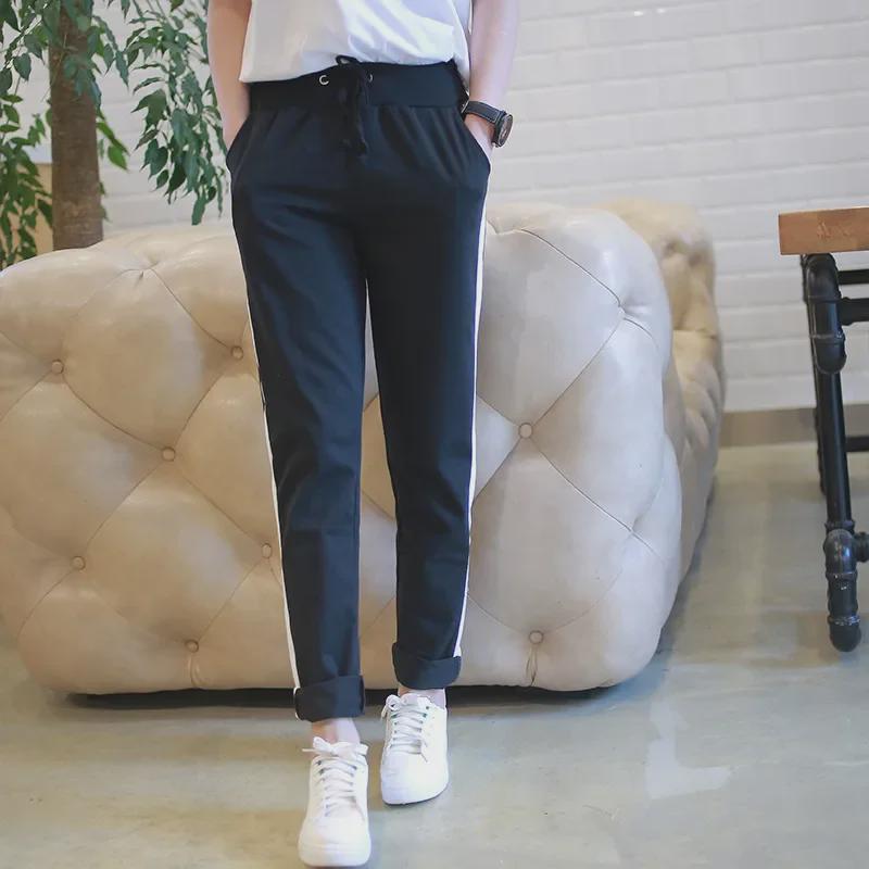 Zweigestreifte Unisex-Slim-Fit-Jogginghose für Frühling/Herbst – Ideal zum Laufen, Sport und für Studenten