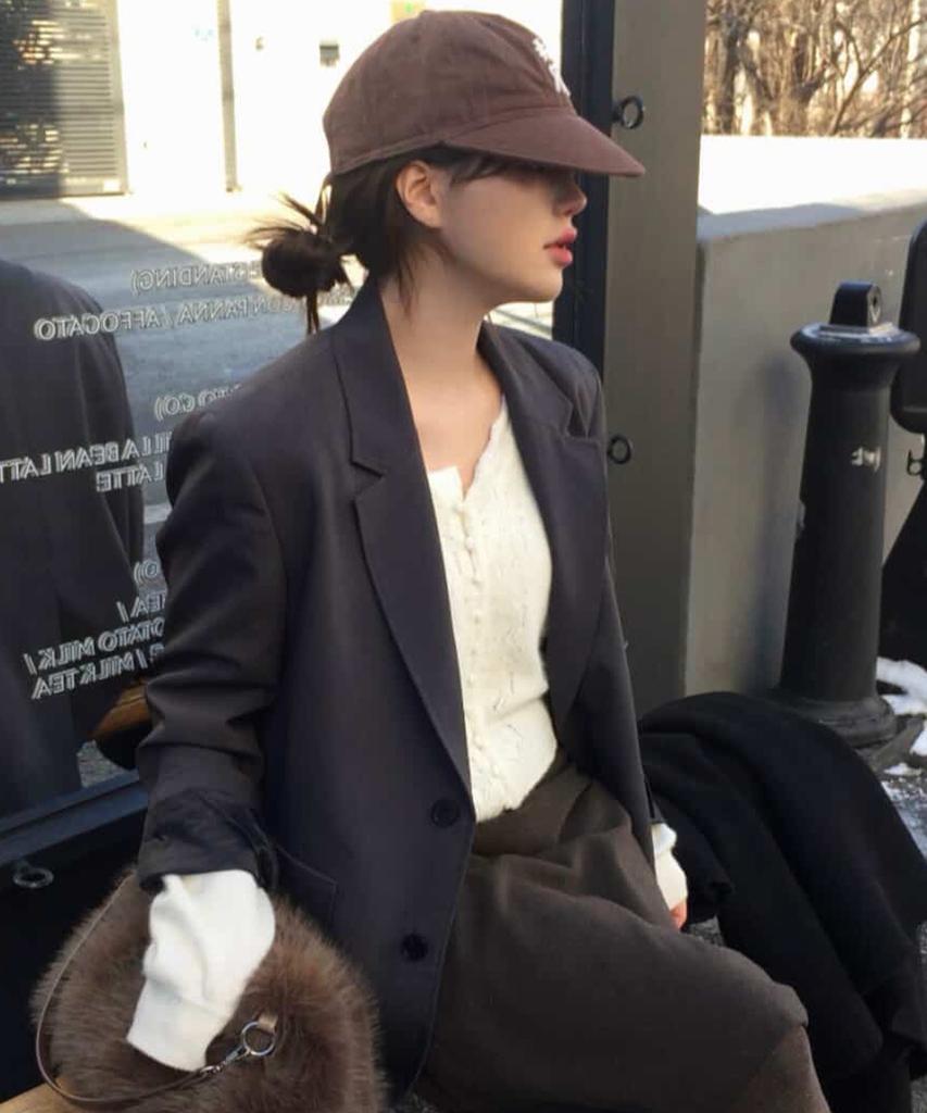 MIND BRIDGE WOMEN [W] Oversized Single Two-Button Blazer - 3 Colors