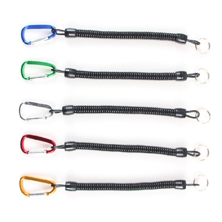 2pcs Scuba Diving Anti-lost Spiral Spring Coil Lanyard Rope Emergency Tool