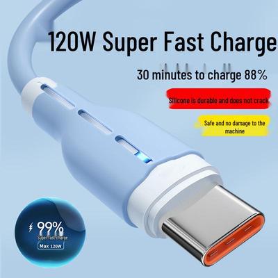 120W Type-C Fast Charging Cable for Huawei, Vivo, Oppo, Honor, and Apple Phones