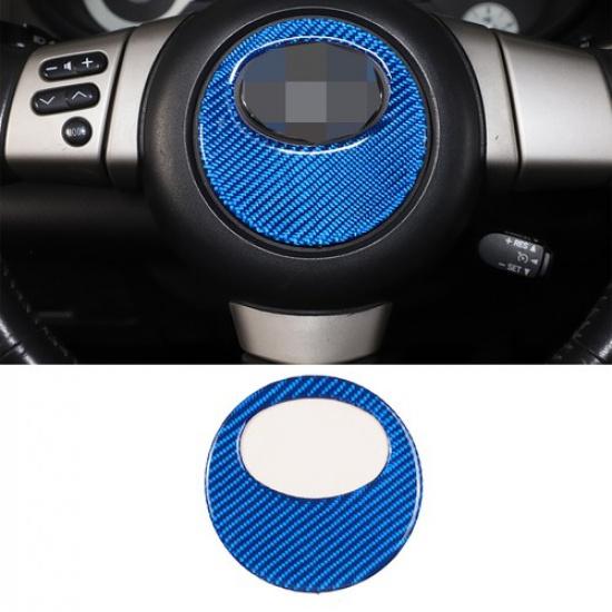 Blue Carbon Fiber Steering Wheel  Ring Sticker For Toyota FJ Cruiser 2007-21
