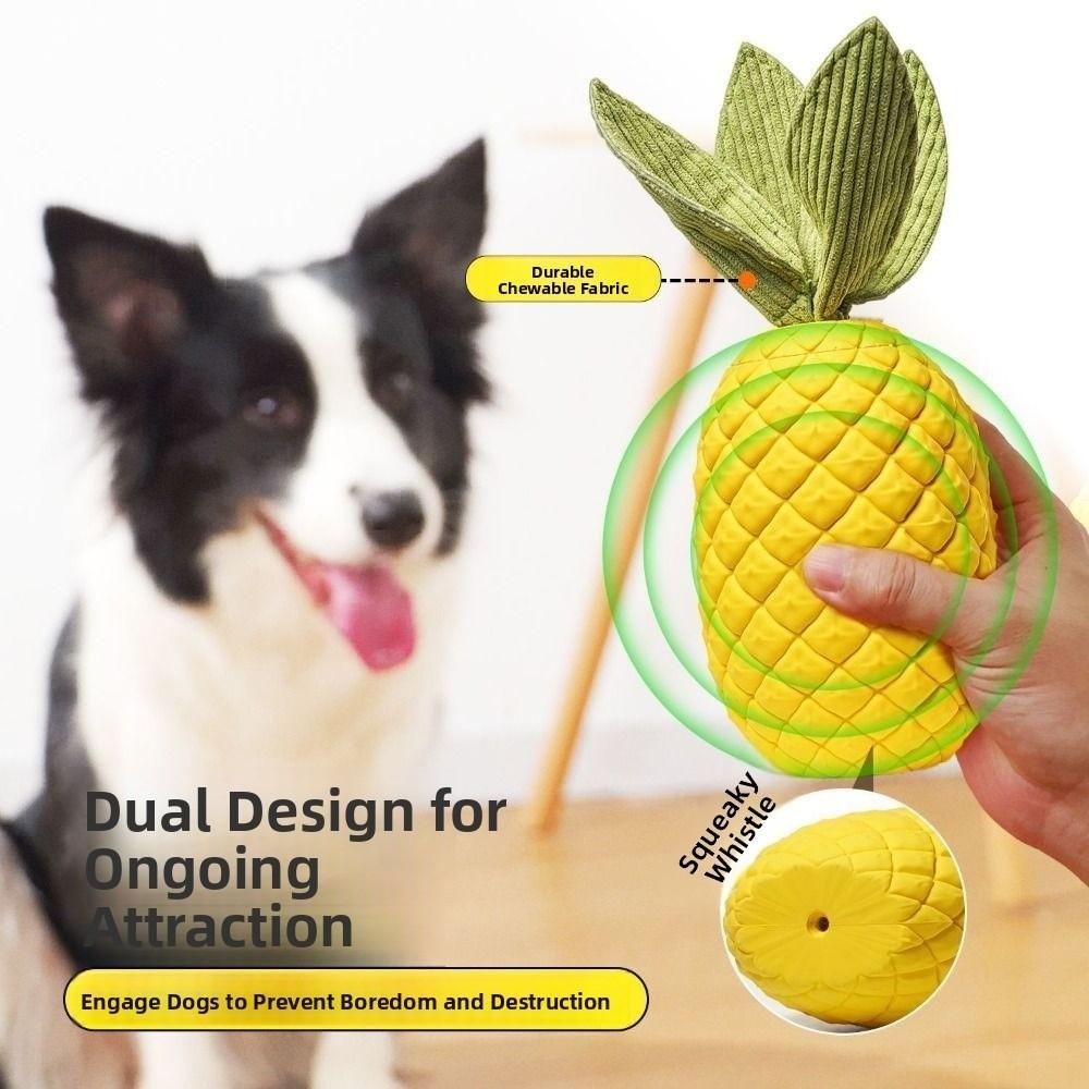 Interactive Pineapples Dog Puzzle Toy Wear-resistant Pet Training Toy Dog Chew Toy  Relieve Boredom