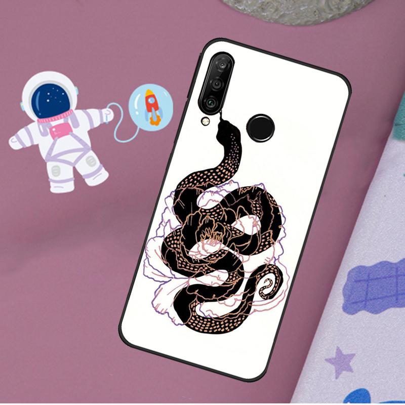 Snake Flower For Huawei Nova 5T 9 10 SE 7i 8i 11i 12i Y60 Y61 Y70 Y72 Y73 Y90 Y91 P20 P40 P30 Lite Case