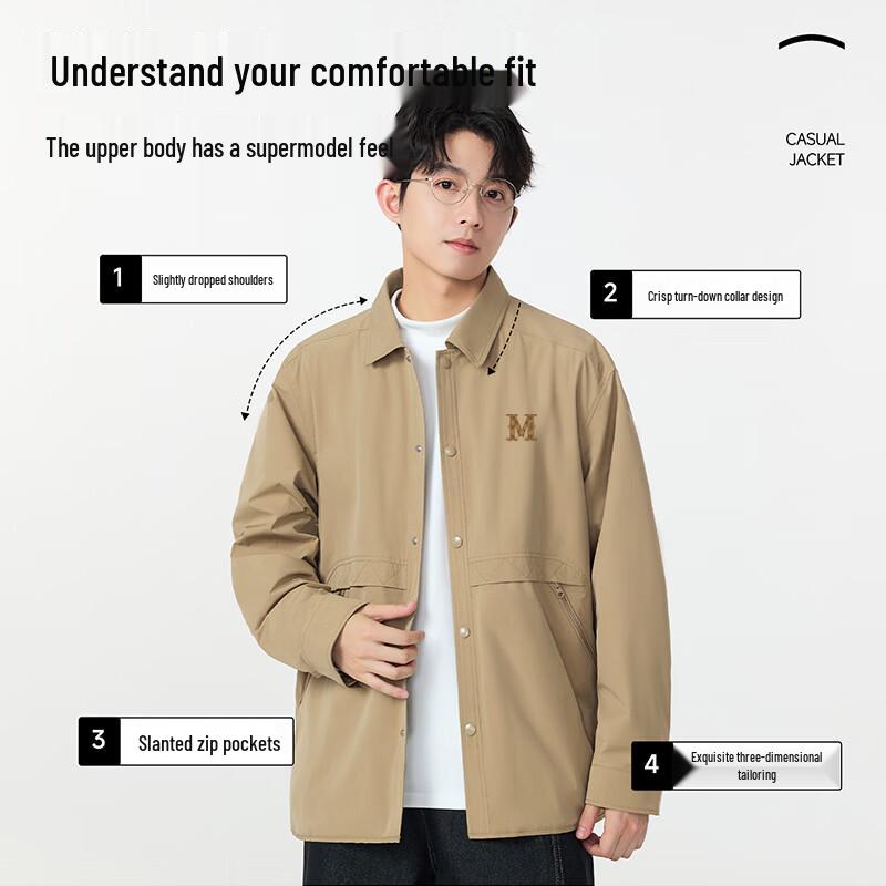 Mark Fairwhale Men's American Retro Loose Fit Lapel Jacket