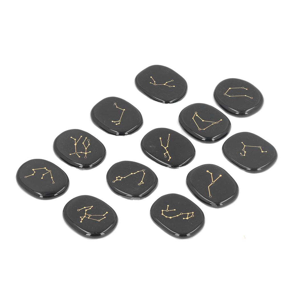 12Pcs Crystal Healing Stones Exquisite Lustre Polished Reiki Balancing Healing Crystals for