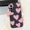 For Infinix Hot 50 Pro+ Hot50 Pro Hot 50 Pro Plus 4G Phone Case Soft Silicone Back Cover Love Heart Girly Flower Painting Fundas