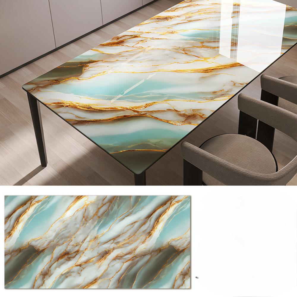 Marble Kitchen Oil-Proof Film Stove Waterproof Moisture-Proof Self-Adhesive Wallpaper Countertop Cabinet Renovation Tile Sticker