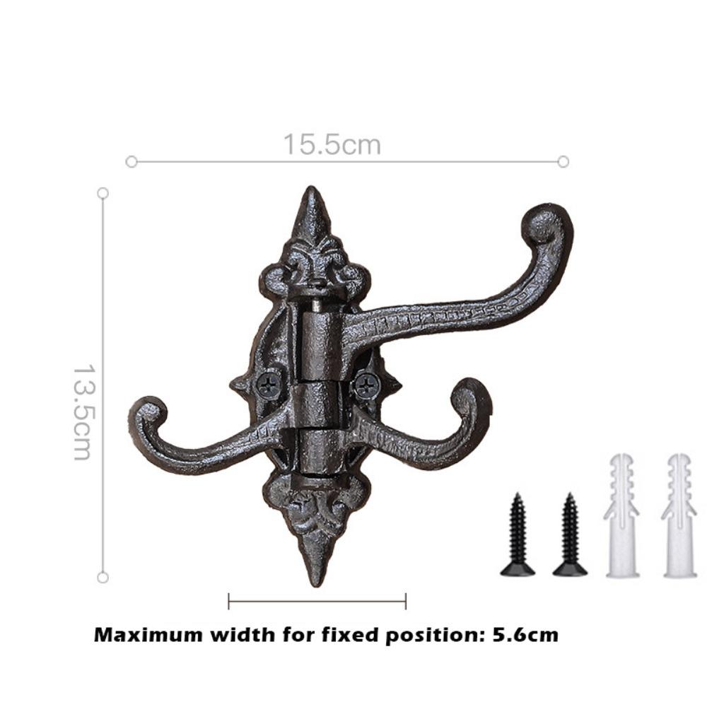 

Multi-functional Three Layers Wall Hooks Rotatable Wall Decoration Coat Hook Entrance Hook Garden