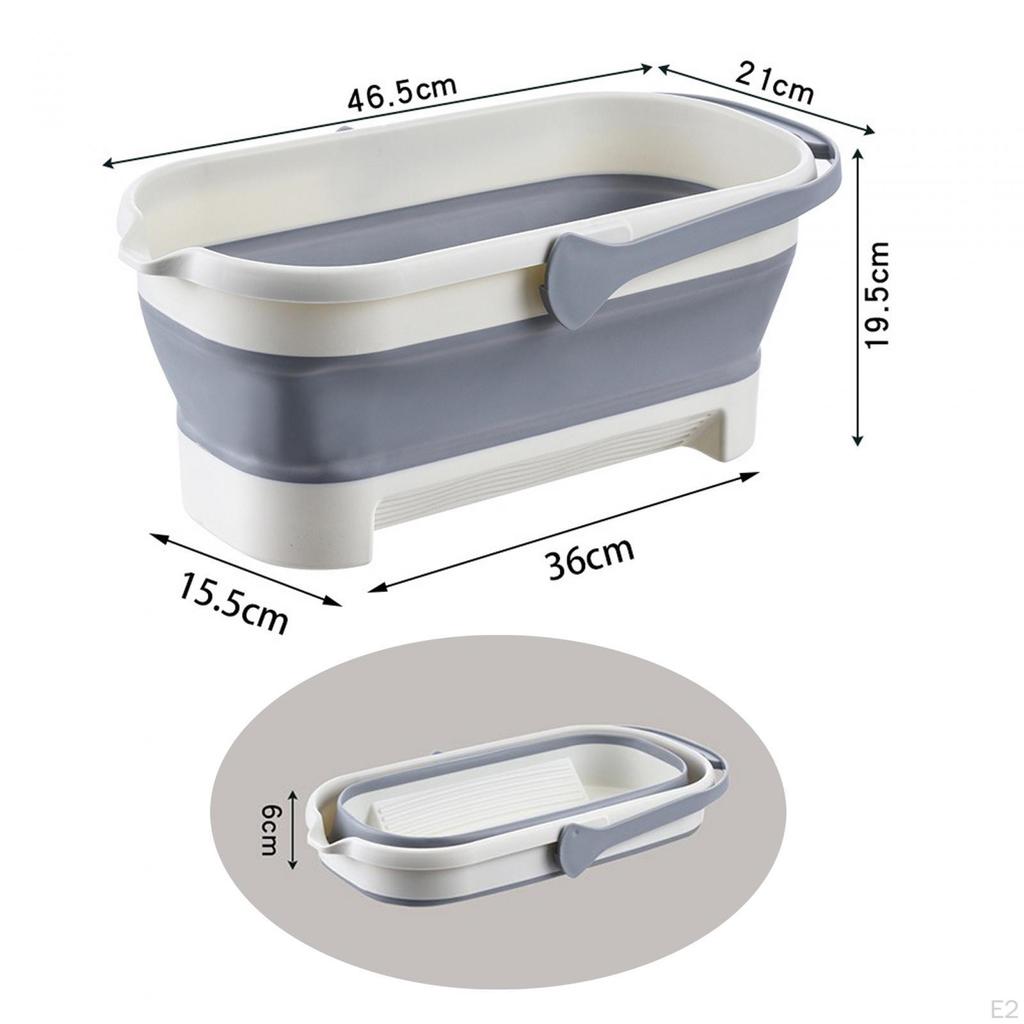 Bucket Mop Foldable Portable Water Pail Foot Soaking Basin Sturdy Rust Resistant