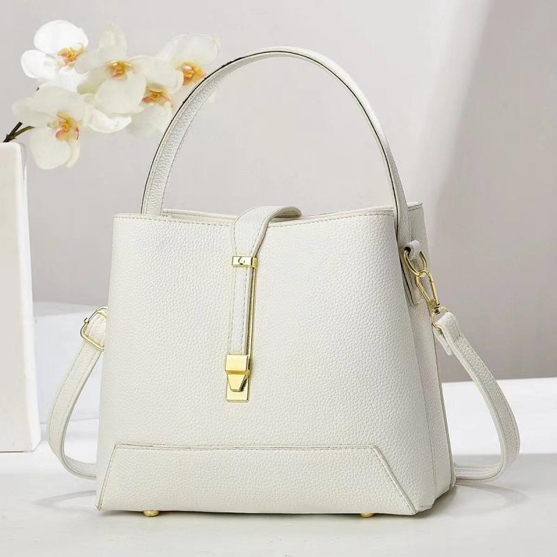 

Bag women s new handbag Korean version texture shoulder oblique span bag women s bucket bag bags чистий білий колір