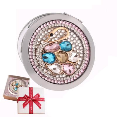 Foldable Compact Gift for Female White 60th Entrance Respect for the Aged and [wuxichiyan] Mirror, Double-Sided, Portable, Women, Friends,