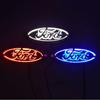14.5X5.6cm Car Front Rear Emblem Badge LED Light Sticker Cover for Ford Focus Mondeo Kuga Mustang Fusion Transit Ranger Explorer