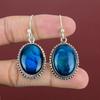 Boucles d'oreilles en labradorite avec flash néon Boucles d'oreilles en pierres précieuses Boucles d'oreilles vintage Bijoux faits à la main Boucles d'oreilles en argent sterling 925 Bijoux anciens Cadeaux pour maman