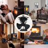Fireplace Fan Powered Fireplace Fans Small Designed 3 Blades Heat Black TP2006-3-B61B
