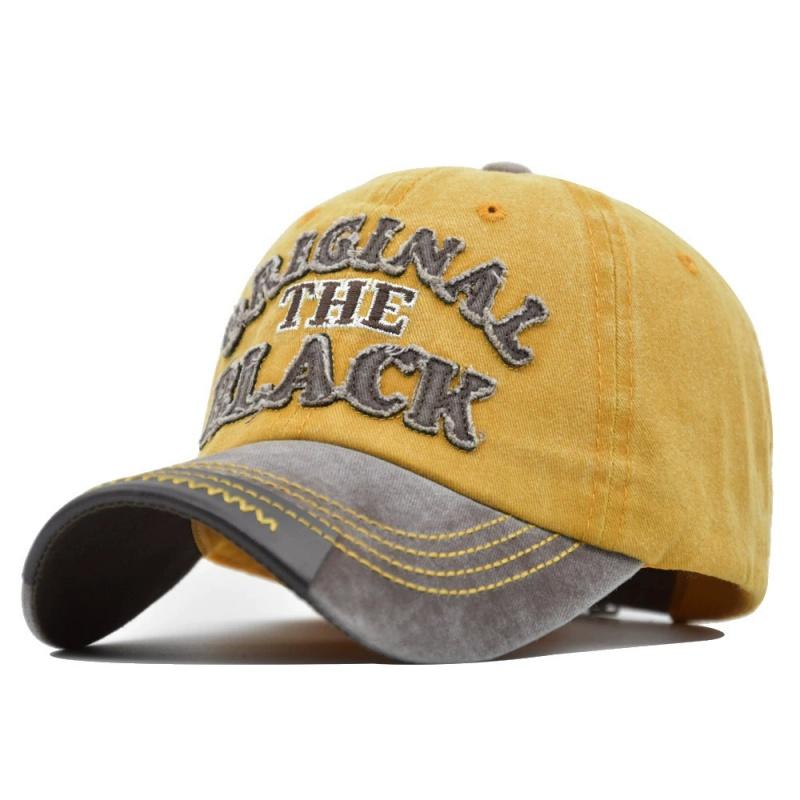 Cotton Cap Baseball Vintage Neutral Gender Women Men For Hats Casual 3D Black Letter Embroidered Stitching Outdoor Sports Dropshipping