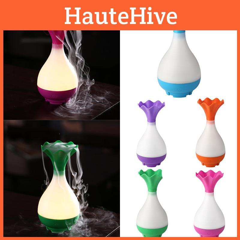 Usb Air Humidifier Ultrasonic Essential Oil Diffuser With Led Light And Purifier Features For Refreshing Atmosphere rosa