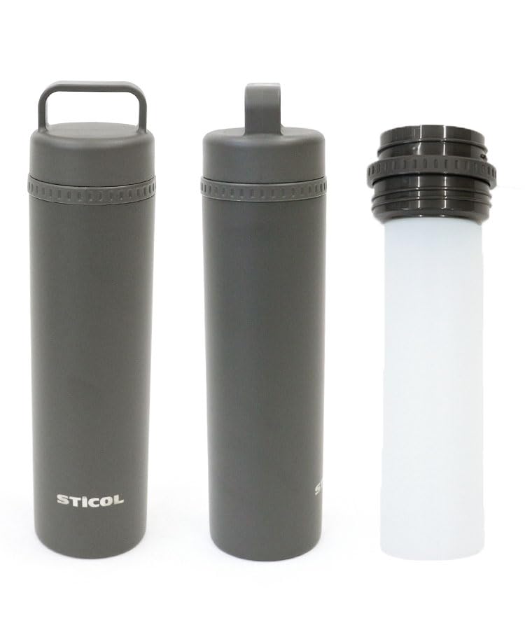 Donovan STICOL BOTTLE Stainless Steel Water Bottle with Ice Ice and Ice Featured In DayDay and Hirunandesu Light Blue Packs, Sticks, Bags, Magazines,