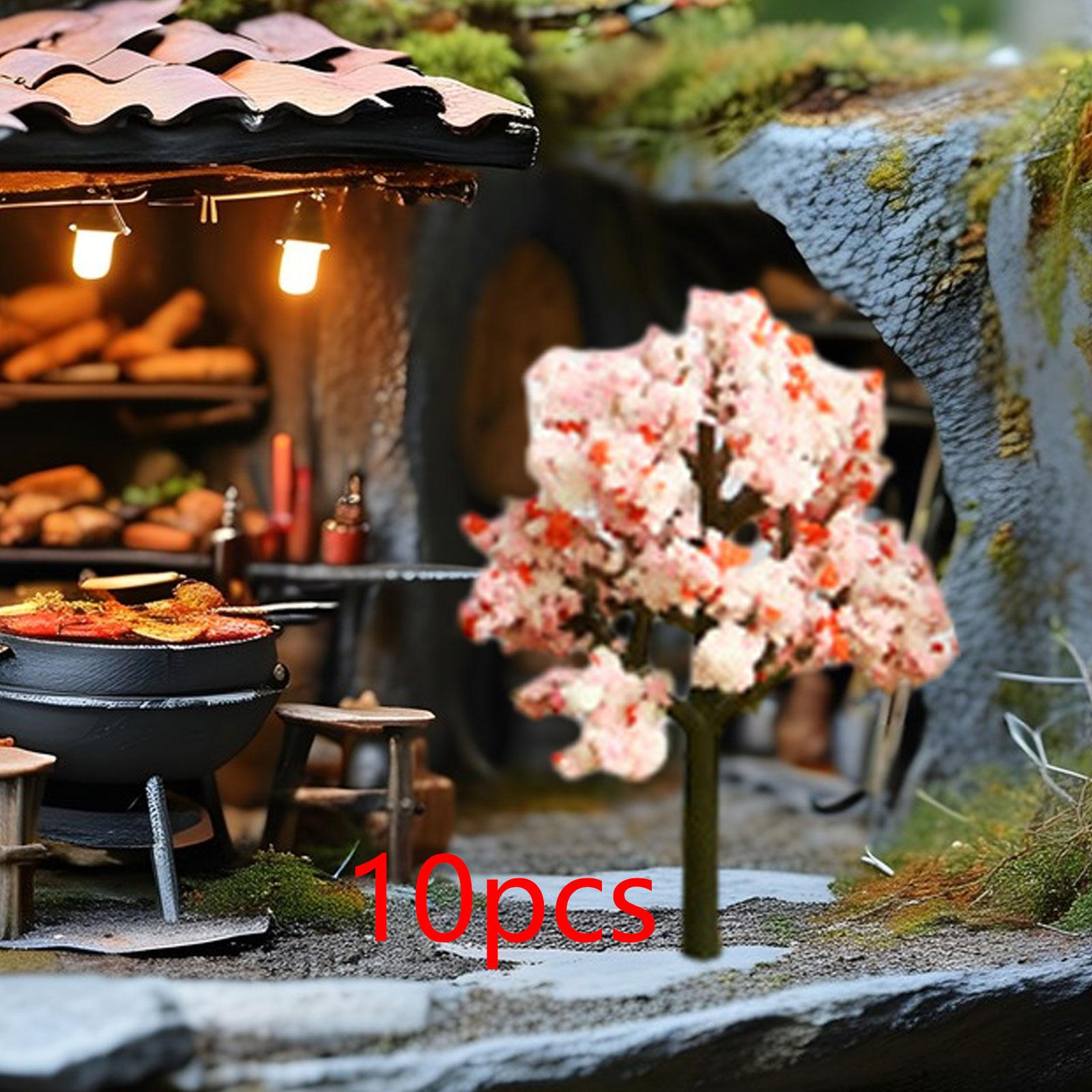 

10 Miniature Plants for Building Layouts And Train Scenes 6.5 cm Height