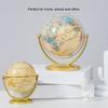 Mini Mapa Mundi Globo Edição Inglesa Desktop Giratório Terra Geografia Globo Ferramenta de Ensino