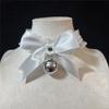 Bow Lace Bell Choker Clavicle Necklace Maid Cosplay Neck Accessories For Women