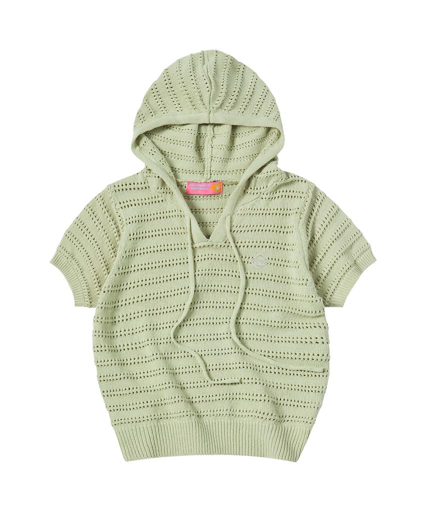COMONINOZ W Neck String Knit [Yellow Green]