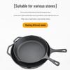 Cast Iron Flat Bottom Skillet, 30cm