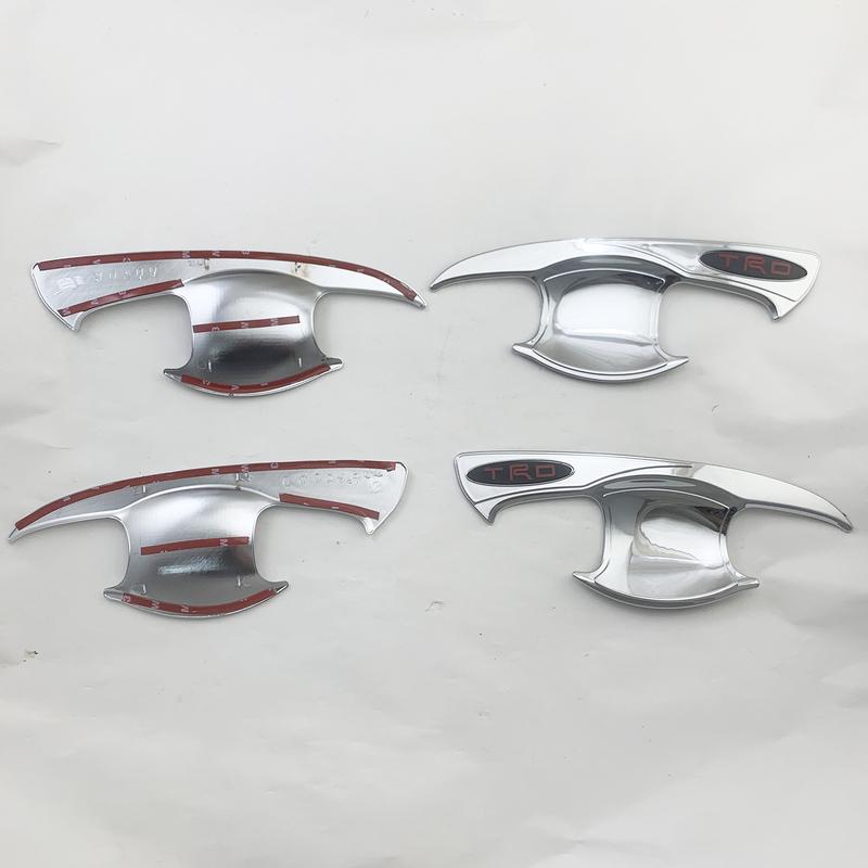 ABS Chrome Car Accessory 2016 2018    For Toyota Hilux Revo Fortuner Innova Door Handle Bowl Covers Trim Paste Style