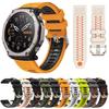 Connecteur à libération rapide Bracelet de montre de remplacement en silicone bicolore ondulé Sangle de poignet Pour Amazfit T‑Rex Ultra 2