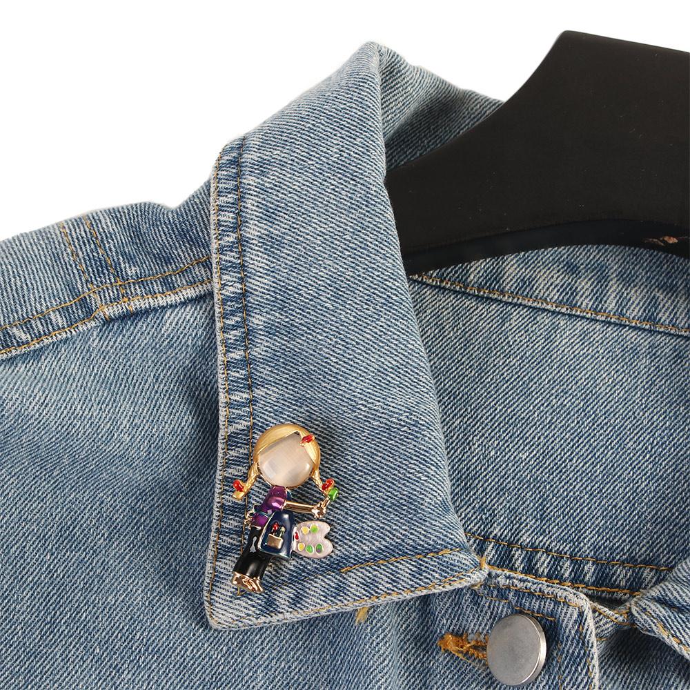 Dívka Malý Meloun Dívka Dárek Módní Šperky Límec Doplňky Oblek Šátek Spona Brož Pin