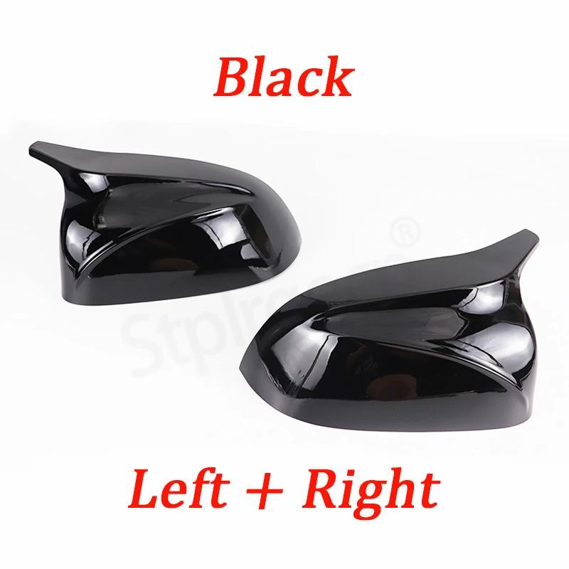 For BMW X3 G01 X4 G02 X5 G05 X7 G07 X6 G06 2018-2023 White Carbon Fiber Glossy Black Replacement Rearview Side Mirror Covers Cap