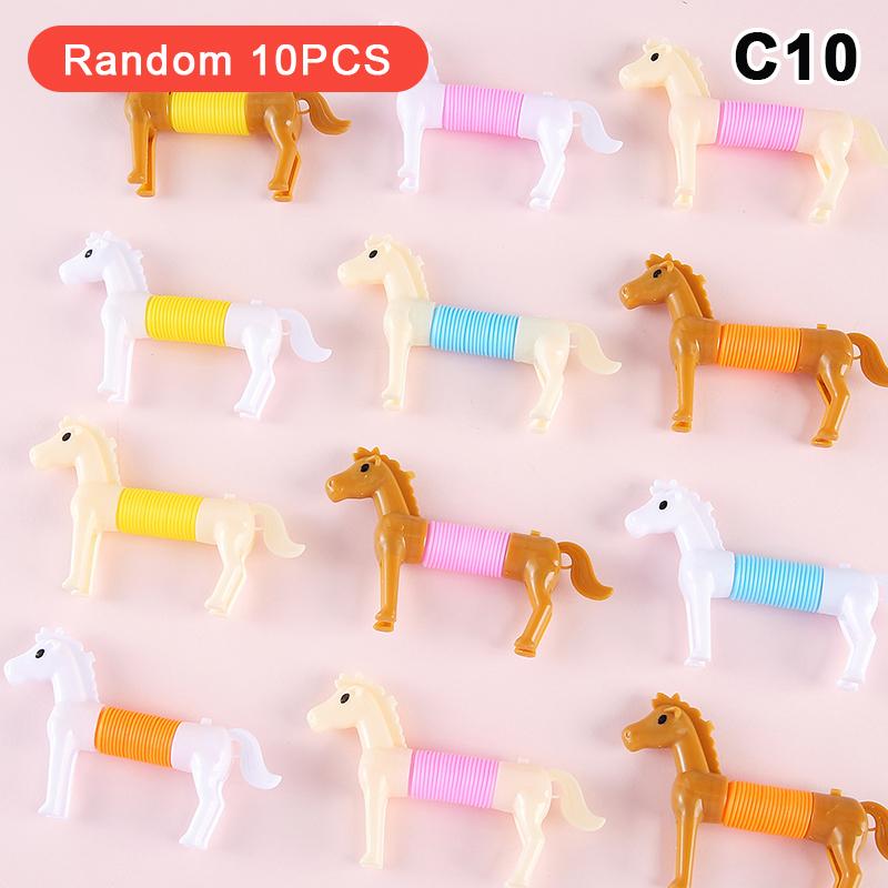 10Pcs Chew Resistant Stretchable Dog Stress Relief Tubes Pet Play Toys for Kids Birthday Party Favors