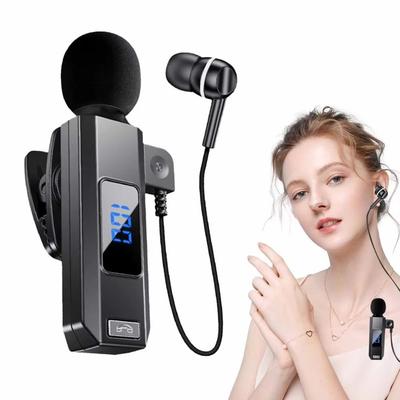 Microfone de lapela sem fio Bluetooth fones de ouvido esportivos à prova de suor alta fidelidade alta definição chamada cancelamento de ruído fones de ouvido