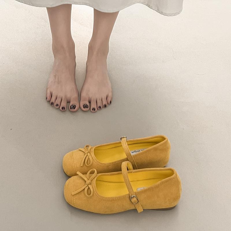 Flat bottom shallow mouth single shoes women's new spring and summer skirt temperament gentle wind ballet evening shoes
