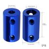 Aluminum Alloy Blue 25mm 1 Inch Rigid Coupling Set for 3D Printer RC Robot Car Model DIY Encoder with Screws Hex Wrench