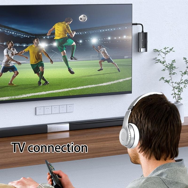 Small Double Function Bluetooth-compatible 5.4 Sound Transmitter Receiver with Clear Sound Long play time Portable Designs
