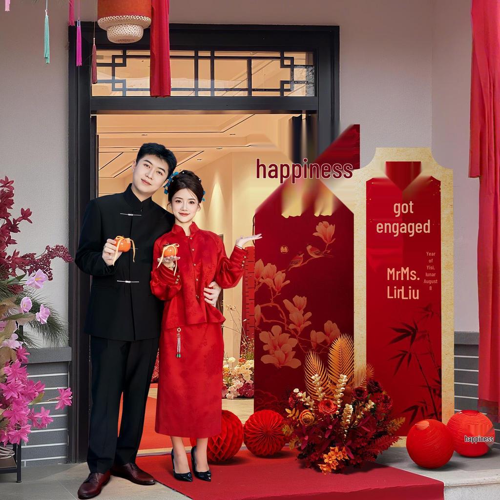 Rural Wedding Welcome Sign and Photo Display for Courtyard or Living Room